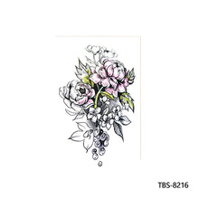 Load image into Gallery viewer, Flower Arm Tattoo Stickers Animal Simulation Tattoo Stickers Men Lion Wild Wolf Tiger Full Skull Totem Tattoo Stickers
