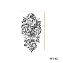 Load image into Gallery viewer, Flower Arm Tattoo Stickers Animal Simulation Tattoo Stickers Men Lion Wild Wolf Tiger Full Skull Totem Tattoo Stickers