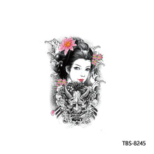 Load image into Gallery viewer, Flower Arm Tattoo Stickers Animal Simulation Tattoo Stickers Men Lion Wild Wolf Tiger Full Skull Totem Tattoo Stickers