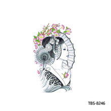 Load image into Gallery viewer, Flower Arm Tattoo Stickers Animal Simulation Tattoo Stickers Men Lion Wild Wolf Tiger Full Skull Totem Tattoo Stickers