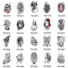 Load image into Gallery viewer, Creative Flower Arm Tattoo Stickers Animal Simulation Tattoo Stickers Men Lion Wild Wolf Tiger Full Skull Totem Tattoo Stickers