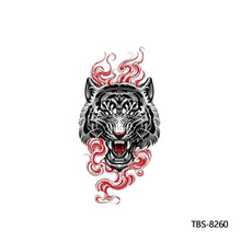 Load image into Gallery viewer, Creative Flower Arm Tattoo Stickers Animal Simulation Tattoo Stickers Men Lion Wild Wolf Tiger Full Skull Totem Tattoo Stickers