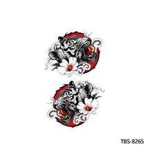 Load image into Gallery viewer, Creative Flower Arm Tattoo Stickers Animal Simulation Tattoo Stickers Men Lion Wild Wolf Tiger Full Skull Totem Tattoo Stickers