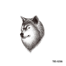 Load image into Gallery viewer, Creative Flower Arm Tattoo Stickers Animal Simulation Tattoo Stickers Men Lion Wild Wolf Tiger Full Skull Totem Tattoo Stickers