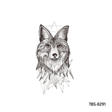 Load image into Gallery viewer, Creative Flower Arm Tattoo Stickers Sketch Flower Skull Tattoo Stickers Men Lion Wild Wolf Tiger Full Skull Totem Tattoo Stickers
