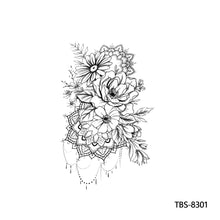 Load image into Gallery viewer, Creative Flower Arm Tattoo Stickers Sketch Flower Skull Tattoo Stickers Men Lion Wild Wolf Tiger Full Skull Totem Tattoo Stickers