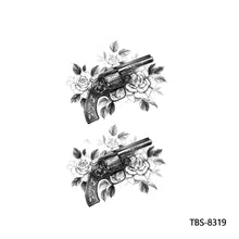 Load image into Gallery viewer, Creative Flower Arm Tattoo Stickers Sketch Flower Skull Tattoo Stickers Men Lion Wild Wolf Tiger Full Skull Totem Tattoo Stickers