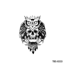 Load image into Gallery viewer, Creative Flower Arm Tattoo Stickers Sketch Skull Tattoo Stickers Fashion Men Snake Wild Wolf Tiger Full Skull Totem Tattoo Stickers