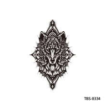 Load image into Gallery viewer, Creative Flower Arm Tattoo Stickers Sketch Skull Tattoo Stickers Fashion Men Snake Wild Wolf Tiger Full Skull Totem Tattoo Stickers