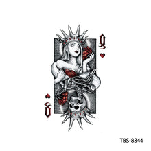 Load image into Gallery viewer, Creative Flower Arm Tattoo Stickers Sketch Skull Tattoo Stickers Fashion Men Snake Wild Wolf Tiger Full Skull Totem Tattoo Stickers