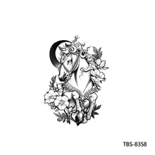 Load image into Gallery viewer, Creative Flower Arm Tattoo Stickers Sketch Skull Tattoo Stickers Fashion Men Snake Wild Wolf Tiger Full Skull Totem Tattoo Stickers