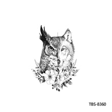 Load image into Gallery viewer, Creative Flower Arm Tattoo Stickers Sketch Skull Tattoo Stickers Fashion Men Snake Wild Wolf Tiger Full Skull Totem Tattoo Stickers