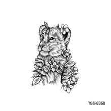 Load image into Gallery viewer, Creative Flower Arm Tattoo Stickers Sketch Skull Tattoo Stickers Fashion Men Snake Wild Wolf Tiger Full Skull Totem Tattoo Stickers