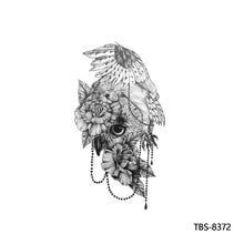 Load image into Gallery viewer, Fashion Arm Half Tattoo Stickers Totem Big Flower Men Creative Snake Lion Tiger Women Full Skull Totem Tattoo Stickers