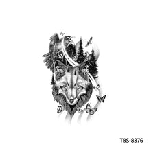 Load image into Gallery viewer, Fashion Arm Half Tattoo Stickers Totem Big Flower Men Creative Snake Lion Tiger Women Full Skull Totem Tattoo Stickers