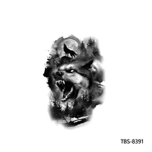 Load image into Gallery viewer, Fashion Arm Half Tattoo Stickers Totem Big Flower Men Creative Snake Lion Tiger Women Full Skull Totem Tattoo Stickers