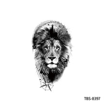 Load image into Gallery viewer, Fashion Arm Half Tattoo Stickers Totem Big Flower Men Creative Snake Lion Tiger Women Full Skull Totem Tattoo Stickers