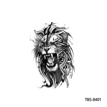 Load image into Gallery viewer, Fashion Arm Half Tattoo Stickers Totem Big Flower Men Creative Snake Lion Tiger Women Full Skull Totem Tattoo Stickers