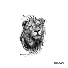 Load image into Gallery viewer, Fashion Arm Half Tattoo Stickers Totem Big Flower Men Creative Snake Lion Tiger Women Full Skull Totem Tattoo Stickers