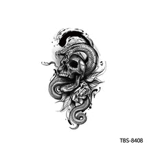 Load image into Gallery viewer, Fashion Arm Half Tattoo Stickers Totem Big Flower Men Creative Snake Lion Tiger Women Full Skull Totem Tattoo Stickers