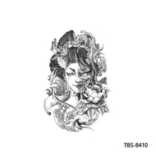 Load image into Gallery viewer, Totem Large Flower Arm Arabic Tattoo Sticker Men Creative Snake Angle Wolf Animal Women Full Skull Totem Tattoo Stickers
