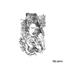 Load image into Gallery viewer, Totem Large Flower Arm Arabic Tattoo Sticker Men Creative Snake Angle Wolf Animal Women Full Skull Totem Tattoo Stickers