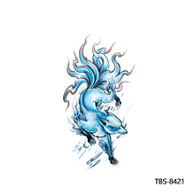 Load image into Gallery viewer, Totem Large Flower Arm Arabic Tattoo Sticker Men Creative Snake Angle Wolf Animal Women Full Skull Totem Tattoo Stickers