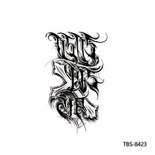 Load image into Gallery viewer, Totem Large Flower Arm Arabic Tattoo Sticker Men Creative Snake Angle Wolf Animal Women Full Skull Totem Tattoo Stickers