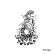 Load image into Gallery viewer, Totem Large Flower Arm Arabic Tattoo Sticker Men Creative Snake Angle Wolf Animal Women Full Skull Totem Tattoo Stickers