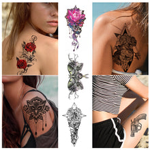 Load image into Gallery viewer, Small Full Arm Totem Tattoo Sticker Symbol Animal Skull Text Color Tattoo Sticker Men Fashion Women Totem Tattoo Stickers