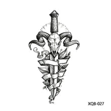 Load image into Gallery viewer, Small Full Arm Totem Tattoo Sticker Symbol Animal Skull Text Color Tattoo Sticker Men Fashion Women Totem Tattoo Stickers