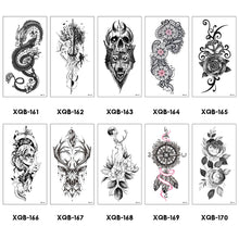 Load image into Gallery viewer, Flower Small Full Arm Totem Tattoo Sticker Animal Skull Colorful Tattoo Sticker Lotus Men Creative Women Totem Tattoo Stickers