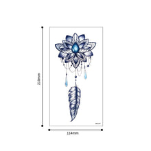 Load image into Gallery viewer, Flower Small Full Arm Totem Tattoo Sticker English Alphabet Flowers Tattoo Sticker Lotus Men Creative Women Totem Tattoo Stickers