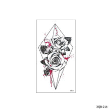 Load image into Gallery viewer, Flower Small Full Arm Totem Tattoo Sticker English Alphabet Flowers Tattoo Sticker Lotus Men Creative Women Totem Tattoo Stickers