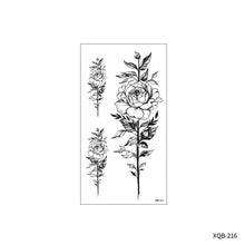 Load image into Gallery viewer, Flower Small Full Arm Totem Tattoo Sticker English Alphabet Flowers Tattoo Sticker Lotus Men Creative Women Totem Tattoo Stickers