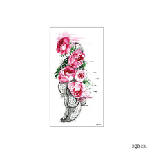 Load image into Gallery viewer, Flower Small Full Arm Totem Tattoo Sticker English Alphabet Flowers Tattoo Sticker Lotus Men Creative Women Totem Tattoo Stickers