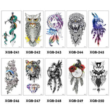 Load image into Gallery viewer, Flower Small Full Arm Totem Tattoo Sticker Animal Skull Colorful Tattoo Sticker Lotus Men Creative Women Totem Tattoo Stickers