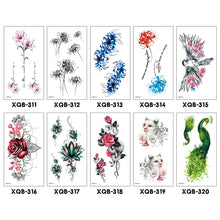 Load image into Gallery viewer, Flower Small Full Arm Totem Tattoo Sticker Fashion Lily Flowers Tattoo Sticker Clock Men Creative Women Totem Tattoo Stickers