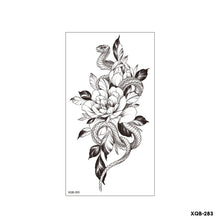 Load image into Gallery viewer, Flower Small Full Arm Totem Tattoo Sticker Fashion Lily Flowers Tattoo Sticker Clock Men Creative Women Totem Tattoo Stickers