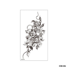 Load image into Gallery viewer, Flower Small Full Arm Totem Tattoo Sticker Fashion Lily Flowers Tattoo Sticker Clock Men Creative Women Totem Tattoo Stickers