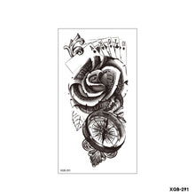Load image into Gallery viewer, Flower Small Full Arm Totem Tattoo Sticker Fashion Lily Flowers Tattoo Sticker Clock Men Creative Women Totem Tattoo Stickers