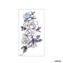 Load image into Gallery viewer, Flower Small Full Arm Totem Tattoo Sticker Fashion Lily Flowers Tattoo Sticker Clock Men Creative Women Totem Tattoo Stickers