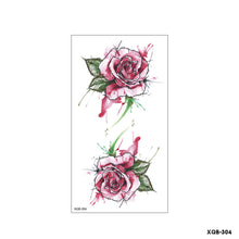 Load image into Gallery viewer, Flower Small Full Arm Totem Tattoo Sticker Fashion Lily Flowers Tattoo Sticker Clock Men Creative Women Totem Tattoo Stickers
