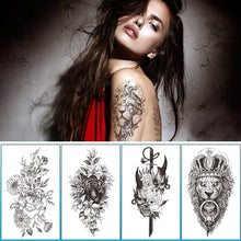 Load image into Gallery viewer, Creative Small Full Arm Totem Tattoo Sticker Fashion Lily Flowers Body Tattoo Sticker Animal Men Women Totem Tattoo Stickers