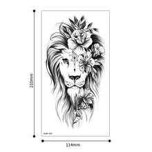 Load image into Gallery viewer, Creative Flower Half Arm Cool Tattoo Stickers Waterproof Fashion Lion Animal Tiger Men Women Female Snake Tattoo Stickers