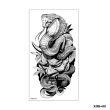 Load image into Gallery viewer, Creative Flower Half Arm Cool Tattoo Stickers Waterproof Fashion Lion Animal Tiger Men Women Female Snake Tattoo Stickers