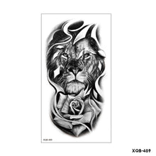 Load image into Gallery viewer, Creative Flower Half Arm Cool Tattoo Stickers Waterproof Fashion Lion Animal Tiger Men Women Female Snake Tattoo Stickers