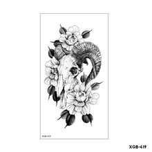 Load image into Gallery viewer, Creative Flower Half Arm Cool Tattoo Stickers Waterproof Fashion Lion Animal Tiger Men Women Female Snake Tattoo Stickers