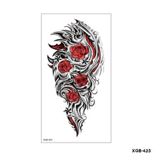 Load image into Gallery viewer, Creative Flower Half Arm Cool Tattoo Stickers Waterproof Fashion Lion Animal Tiger Men Women Female Snake Tattoo Stickers