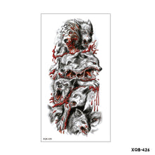 Load image into Gallery viewer, Creative Flower Half Arm Cool Tattoo Stickers Waterproof Fashion Lion Animal Tiger Men Women Female Snake Tattoo Stickers